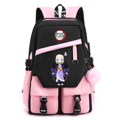 Sac à Dos Demon Slayer - Cartable Anime pour Collège/Lycée - Idée Cadeau Ados