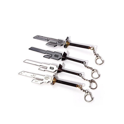 Anime Jujutsu Kaisen Keychain Nanami Kento Fushiguro Toji Weapon Model Pendant Men's Jewelry