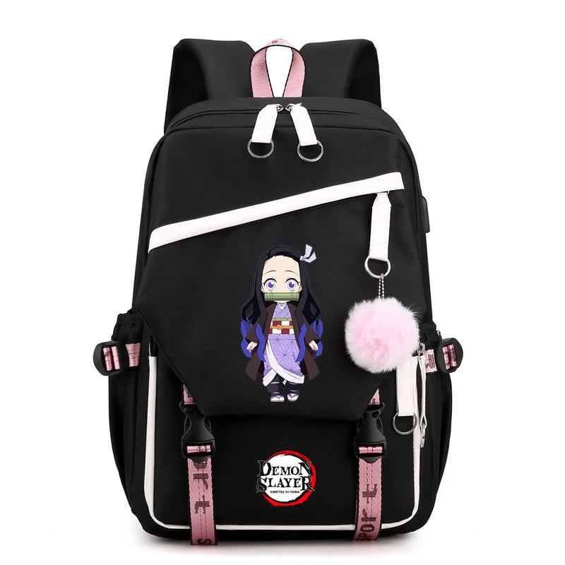 Démon Slayer sac à dos adolescente garçon retour à l'école sac à dos enfants sac d'école femmes sac à dos toile loisirs dessin animé Mochilas