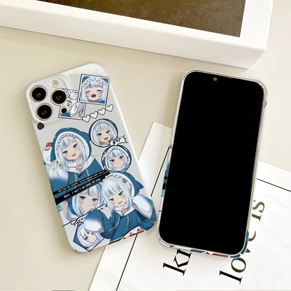 Coque de téléphone pour IPhone 16 15 14 13 12 11 Plus Pro Max Mini, Film rigide HD brillant, coque de dessin animé g-awr g- gura