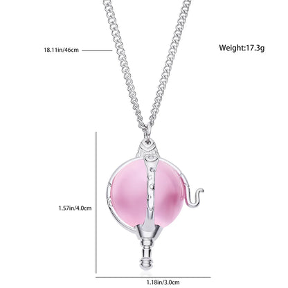 Coeur de Kandrakar Pendentif en cristal rose Mode innovante Dessin animé romantique W.I.T.C.H. Bijoux Cadeaux de rêves d'enfance