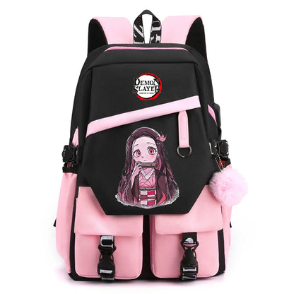 Sac à Dos Demon Slayer - Cartable Anime pour Collège/Lycée - Idée Cadeau Ados
