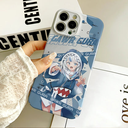 Coque de téléphone pour IPhone 16 15 14 13 12 11 Plus Pro Max Mini, Film rigide HD brillant, coque de dessin animé g-awr g- gura