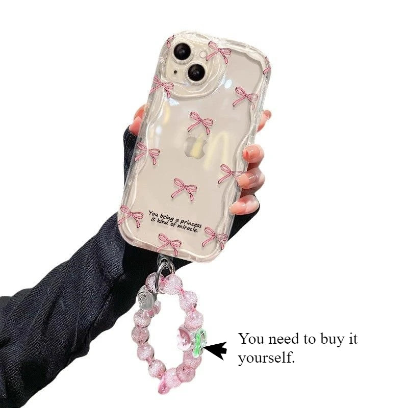 Coque de téléphone à nœud papillon pour IPhone 16 Pro Max 15 14 13 12 11 Plus, antichoc, transparente, souple, Protection arrière