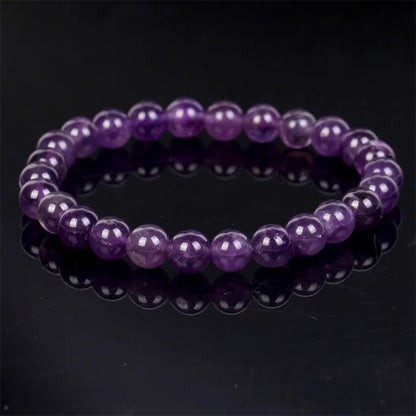 Bracelet améthyste en véritables perles de cristal naturel purifiant le corps véritable améthyste pierre naturelle Bracelets pour femme Pulsera
