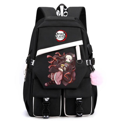 Sac à Dos Demon Slayer - Cartable Anime pour Collège/Lycée - Idée Cadeau Ados