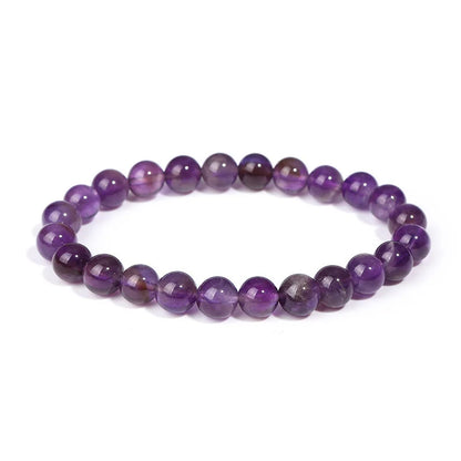 Bracelet améthyste en véritables perles de cristal naturel purifiant le corps véritable améthyste pierre naturelle Bracelets pour femme Pulsera