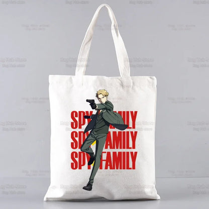 Spy X Family Shopper sac impression toile Anime Kawaii Anya Forger sac fourre-tout sacs à main SPYFAMILY femmes sac Harajuku sacs à bandoulière