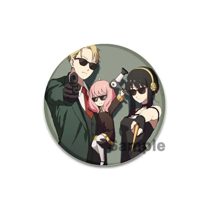 32/44/58mm Cute Anime Spy X Family Enamel Pins Cute Head Lapel Pins Cartoon Badge Backpack Hat Jewelry Accessories Gift