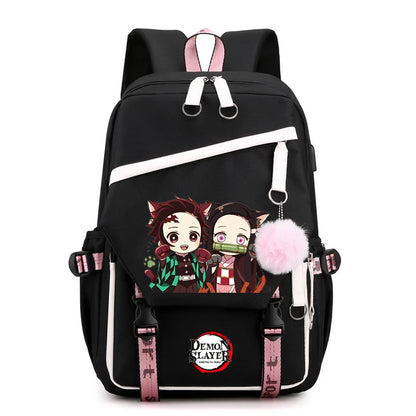 Démon Slayer sac à dos adolescente garçon retour à l'école sac à dos enfants sac d'école femmes sac à dos toile loisirs dessin animé Mochilas