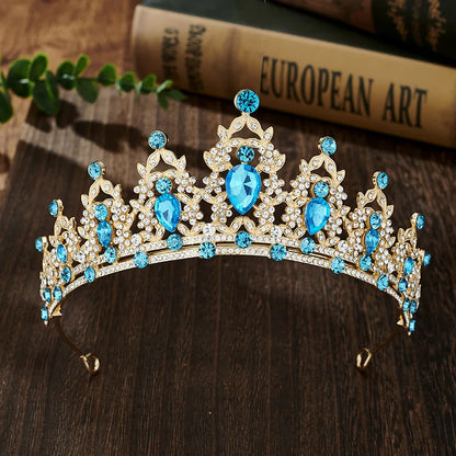 Couronne en cristal pour femme, diadème pour patients, bande de sauna en biscuits, bijoux pour cheveux, couronne de fête Queen, robe de mariée, accessoires pour cheveux, cadeau
