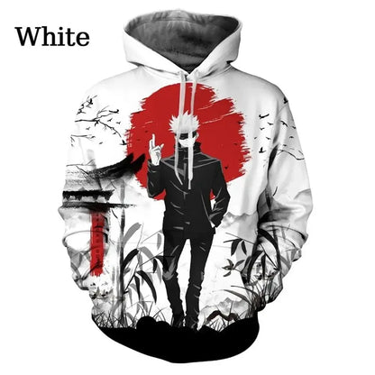 Sweat à capuche pour hommes, motif Anime Manga Jujutsu Kaisen, Satoru Gojo, impression 3D, pull à la mode, nouveaux vêtements pour hommes