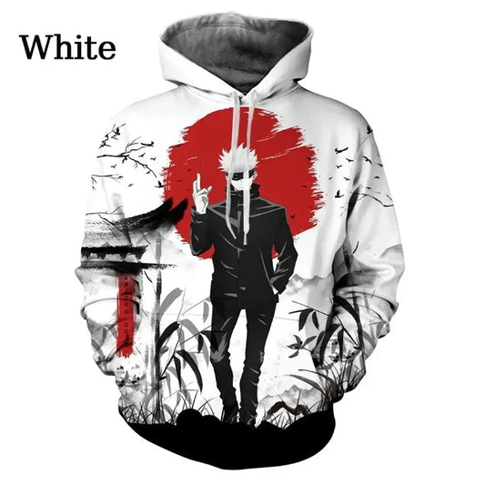 Sweat à capuche pour hommes, motif Anime Manga Jujutsu Kaisen, Satoru Gojo, impression 3D, pull à la mode, nouveaux vêtements pour hommes