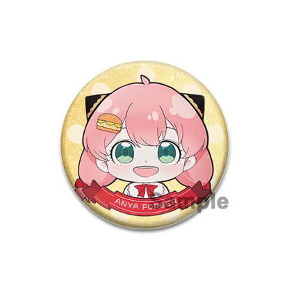 32/44/58mm Cute Anime Spy X Family Enamel Pins Cute Head Lapel Pins Cartoon Badge Backpack Hat Jewelry Accessories Gift