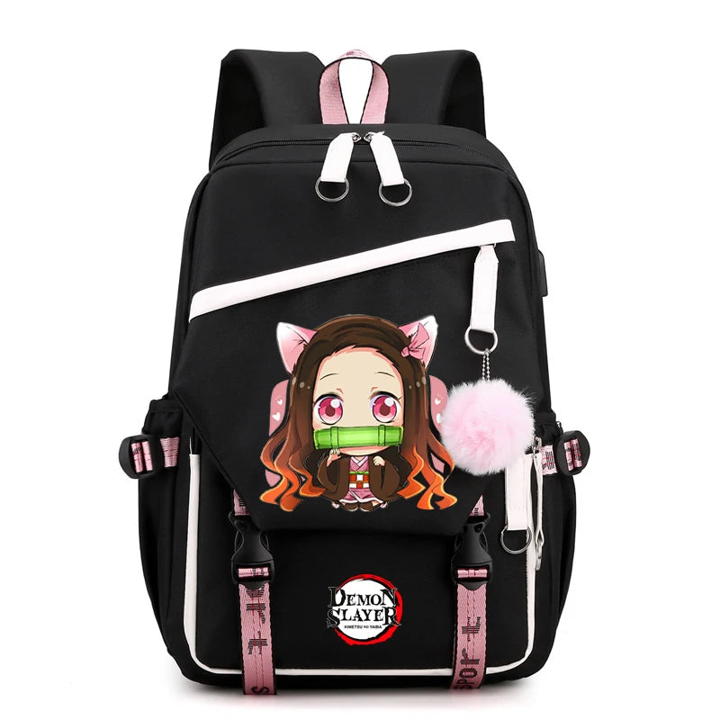Démon Slayer sac à dos adolescente garçon retour à l'école sac à dos enfants sac d'école femmes sac à dos toile loisirs dessin animé Mochilas