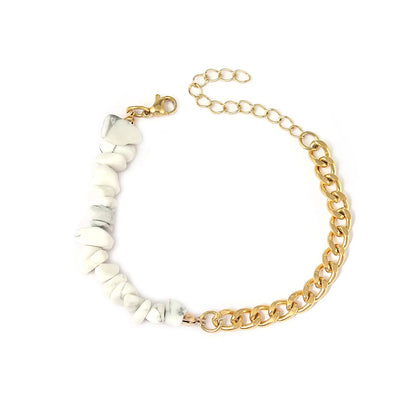 Bracelets bohème en acier inoxydable 316l, cristal naturel, pierre violette, pour femmes, bijoux de vacances, cadeaux, livraison directe