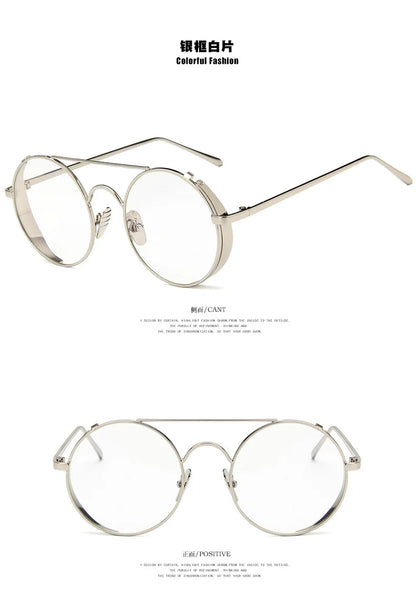 Anime Attack on Titan Zeke Jaeger Metal Steampunk Cosplay Goggles with Pio Mirror Retro Round Frame