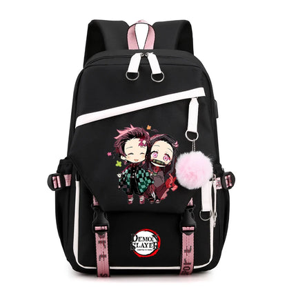 Démon Slayer sac à dos adolescente garçon retour à l'école sac à dos enfants sac d'école femmes sac à dos toile loisirs dessin animé Mochilas