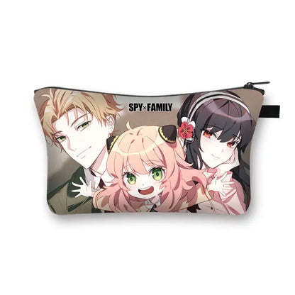 Spy X Anime Family Cosmetic Bag for Women Small Lipstick Holder Powder Jewelry Makeup Gift Harajuku Spy Family