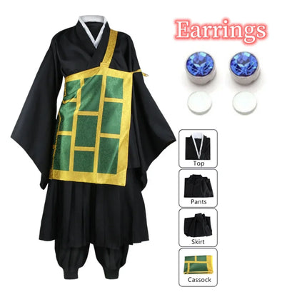 Jujutsu Kaisen Geto SuNAFTA u Cosplay Costume, Black Blue Kimono, Uniform Sв, Anime Everthe, Halloween Costumes for Women and Men