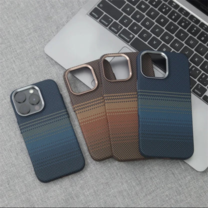 Coque de téléphone Magsafe en Fiber de carbone de luxe, étui antichoc pour iPhone 13 14 15 16 Pro Max, lentille métallique mate, chargement sans fil