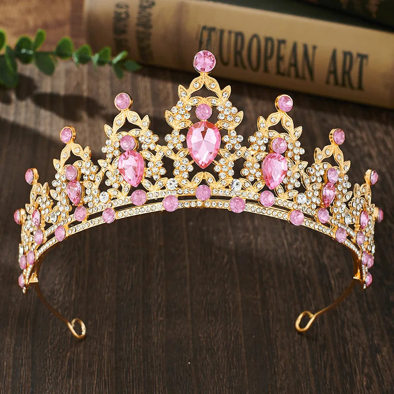 Couronne en cristal pour femme, diadème pour patients, bande de sauna en biscuits, bijoux pour cheveux, couronne de fête Queen, robe de mariée, accessoires pour cheveux, cadeau