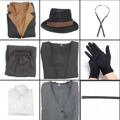 Nakahara Chuuya Cosplay Bungo chiens errants Halloween Anime Costume Nakahara Chuya ensemble complet chapeau gants Adulto Fantasias Deguisement