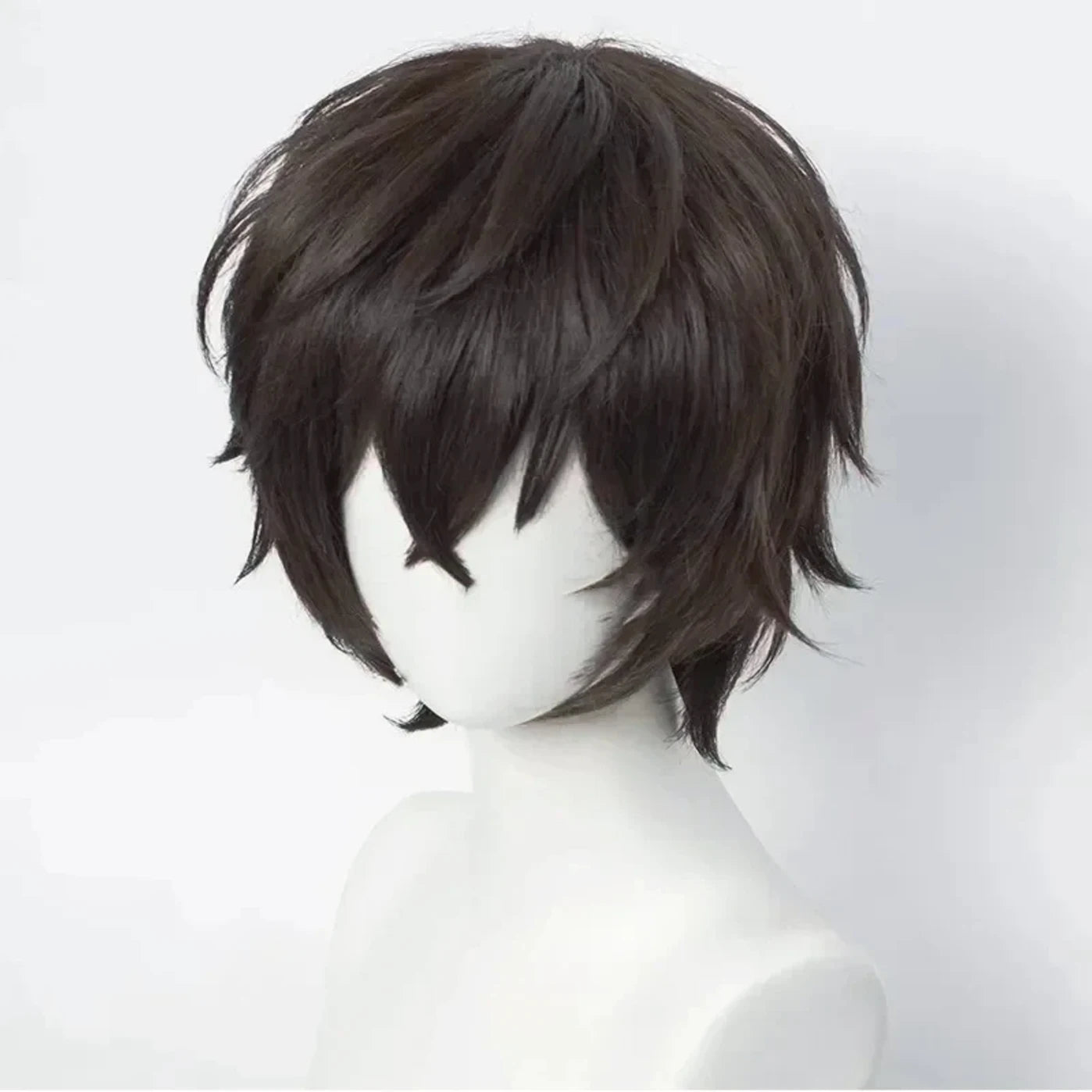 Perruque de Cosplay Dazai Osamu de haute qualité, perruques synthétiques courtes brunes résistantes à la chaleur pour chiens errants, Anime Bungo