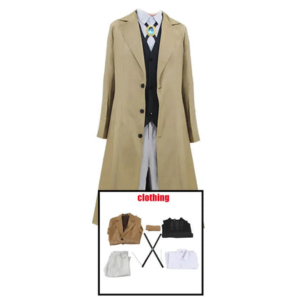 Bungo chiens errants Dazai Cosplay Osamu Costume Anime uniforme Halloween vêtements de noël