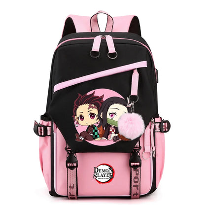 Démon Slayer sac à dos adolescente garçon retour à l'école sac à dos enfants sac d'école femmes sac à dos toile loisirs dessin animé Mochilas