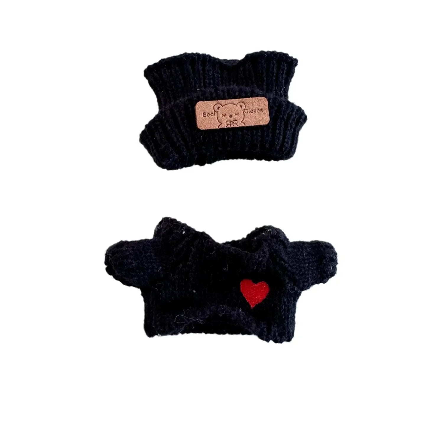 New Doll Clothes Pendant Set, LABUBU Bear Hat Love Sweater Set, DIY Doll Accessories, Funny and Cute Baby Clothes, Christmas Gifts