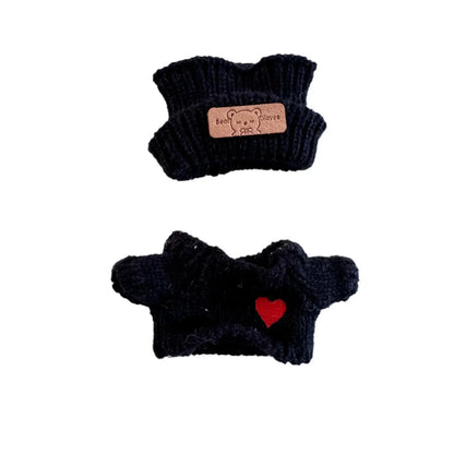 New Doll Clothes Pendant Set, LABUBU Bear Hat Love Sweater Set, DIY Doll Accessories, Funny and Cute Baby Clothes, Christmas Gifts