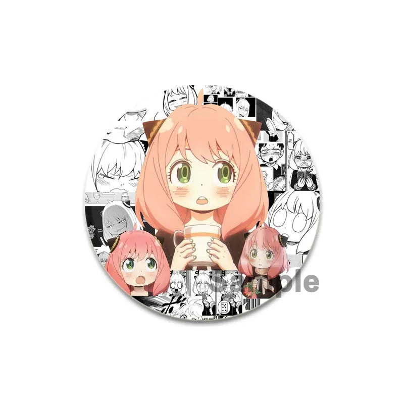 32/44/58mm Cute Anime Spy X Family Enamel Pins Cute Head Lapel Pins Cartoon Badge Backpack Hat Jewelry Accessories Gift