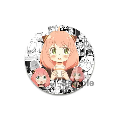 32/44/58mm Cute Anime Spy X Family Enamel Pins Cute Head Lapel Pins Cartoon Badge Backpack Hat Jewelry Accessories Gift