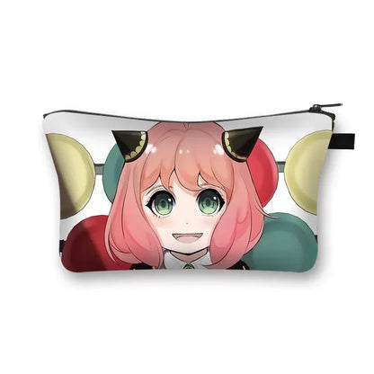 Spy X Anime Family Cosmetic Bag for Women Small Lipstick Holder Powder Jewelry Makeup Gift Harajuku Spy Family