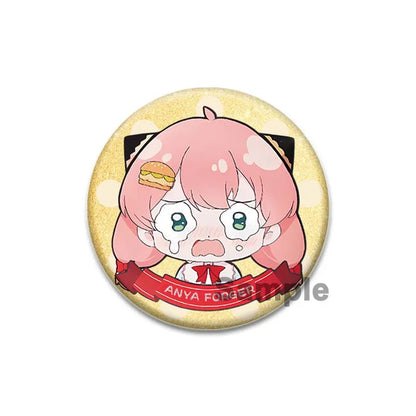 32/44/58mm Cute Anime Spy X Family Enamel Pins Cute Head Lapel Pins Cartoon Badge Backpack Hat Jewelry Accessories Gift