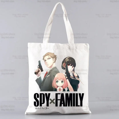 Spy X Family Shopper sac impression toile Anime Kawaii Anya Forger sac fourre-tout sacs à main SPYFAMILY femmes sac Harajuku sacs à bandoulière