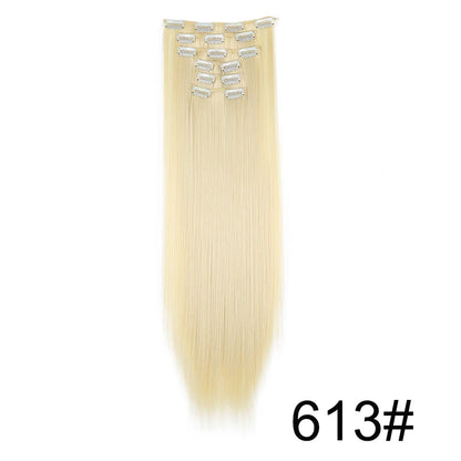 WIGSIN – Extension capillaire synthétique de 24 pouces, postiche longue et lisse en Fiber résistante à la chaleur, noire, brune, blonde, 6 pièces, pour femmes