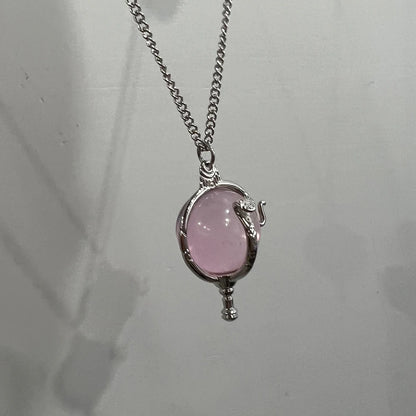 Coeur de Kandrakar Pendentif en cristal rose Mode innovante Dessin animé romantique W.I.T.C.H. Bijoux Cadeaux de rêves d'enfance