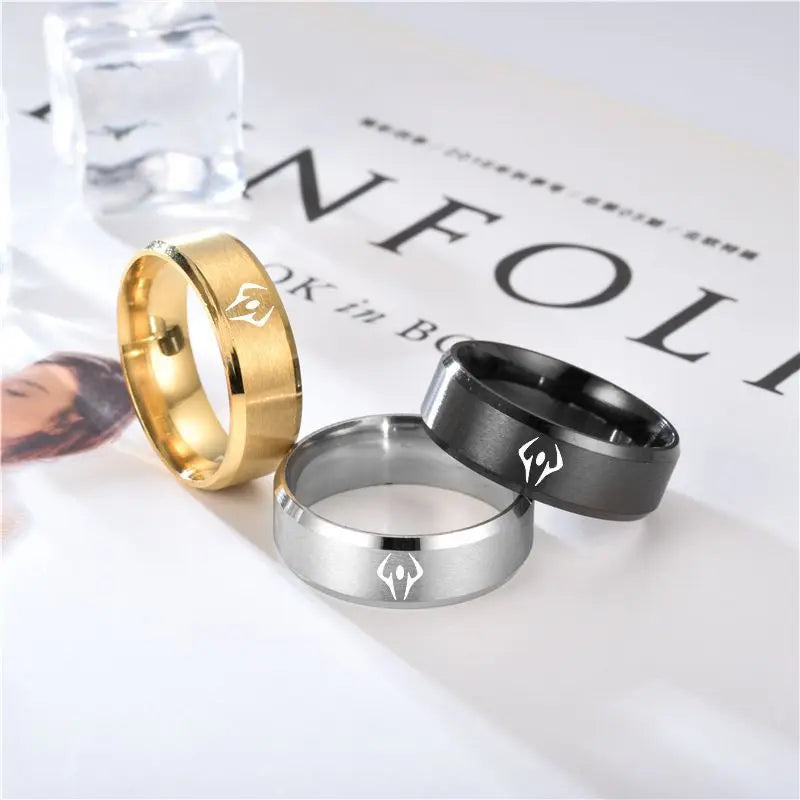 Jujutsu Kaisen Cosplay Ring - Ryōmen Sukuna Black Eye - Unisex Stainless Steel - Anime Jewelry Gift Collection