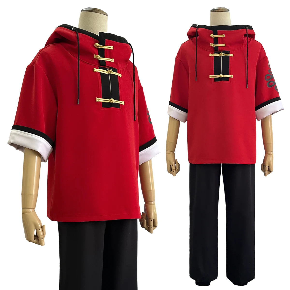 LOUN-Perruque à Capuche Rouge et Pantalon Noir pour Halloween et Noël, Manga, Anime, Alma, Cosplay, Décontracté, 03