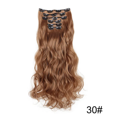 WIGSIN 24 pouces synthétique longue ondulée bouclés Extensions de cheveux postiches accessoires de cheveux quotidiens pour les femmes