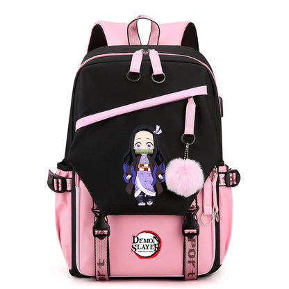 Démon Slayer sac à dos adolescente garçon retour à l'école sac à dos enfants sac d'école femmes sac à dos toile loisirs dessin animé Mochilas