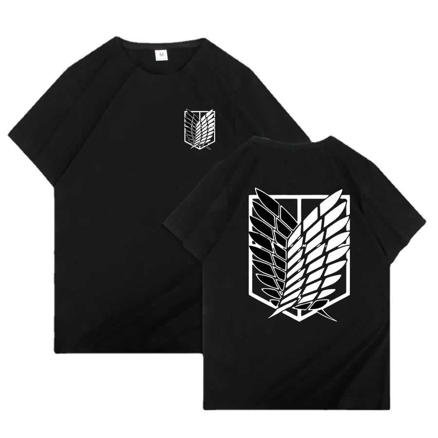 Japanese Anime T-shirt Men Attack on Titan Tshirt Unisex Kawaii Cartoon Titan Attack Graphic Tees Male Harajuku Summer Tops