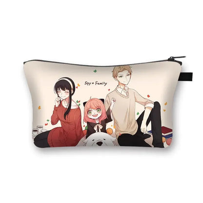 Spy X Anime Family Cosmetic Bag for Women Small Lipstick Holder Powder Jewelry Makeup Gift Harajuku Spy Family