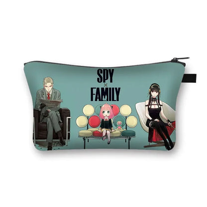 Spy X Anime Family Cosmetic Bag for Women Small Lipstick Holder Powder Jewelry Makeup Gift Harajuku Spy Family