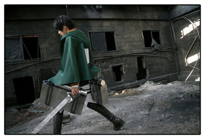 Attack on Titan Cosplay Costume, Anime Shingeki no Kyojin Cosplay, Jacket Coat, Eren Scout Legion, Green Cape Coat, Halloween