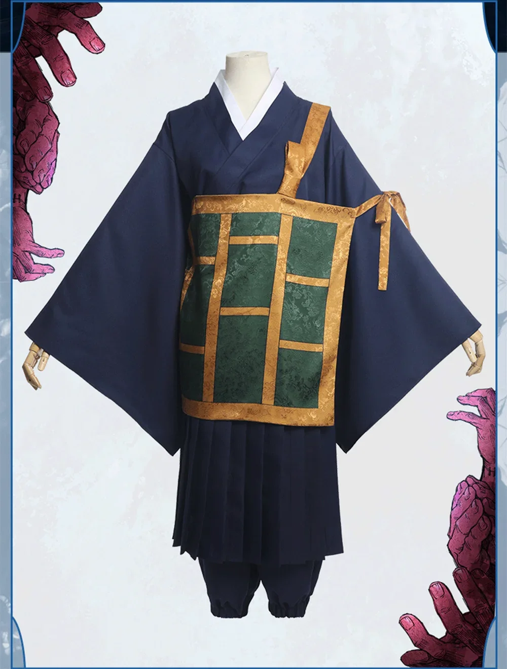 Jujutsu Kaisen Geto SuNAFTA u Cosplay Costume, Black Blue Kimono, Uniform Sв, Anime Everthe, Halloween Costumes for Women and Men