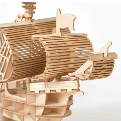 Jouets de bateau à voile 3D, Puzzle en bois, modèle d'assemblage, Kits d'artisanat en bois, décoration de bureau pour enfants, DIY