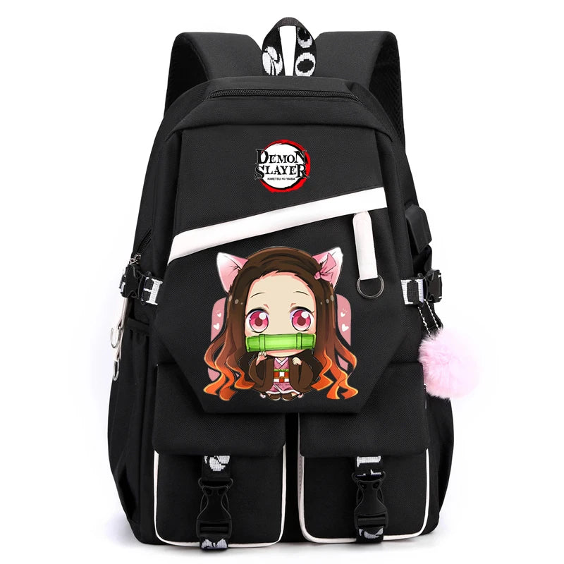 Sac à Dos Demon Slayer - Cartable Anime pour Collège/Lycée - Idée Cadeau Ados